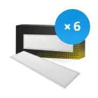 Mehrfachpackung 6x LED Panel Backlit 36W 3240lm - 840  | 120x30cm - UGR 