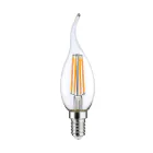 LED E14 Gebogene Spitze Kerze Fadenlampe Klar 4.5W 470lm - 827 | Dimmbar - Ersatz für 40W