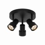 Nordlux Boston Plafonnier 3-rondel Métal Noir | Convient pour 3x GU10