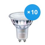 Lot 10x Philips MASTER Value LED Spot GU10 PAR16 3.7W 285lm 60D - 940 Blanc Froid | Meilleur rendu des couleurs - Dimmable - Équivalent 35W