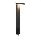 Nordlux Solar Éclairage de jardin Rica Carré Acier Inoxydable Noir 4.5W 380lm - 830  |Détecteur de Mouvement et de Lumière